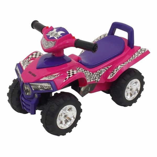 Dětské odrážedlo se zvukem Čtyřkolka Baby Mix růžová