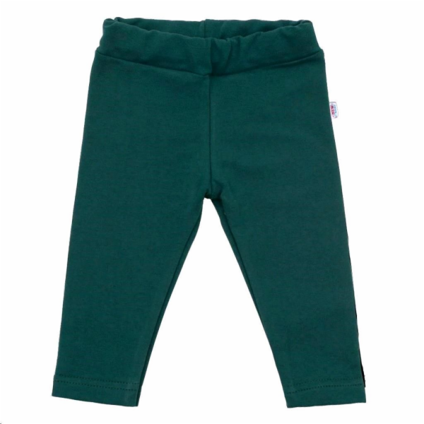 Kojenecké bavlněné legíny New Baby Leggings tmavě zelené