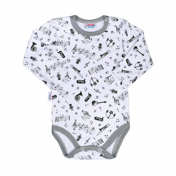 Kojenecké body s dlouhým rukávem New Baby Music