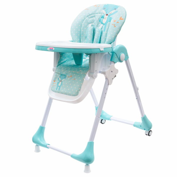 Jídelní židlička NEW BABY Minty Fox - ekokůže a vložka pr...