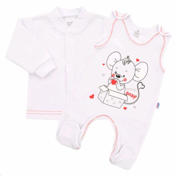 Kojenecká soupravička New Baby Mouse bílá