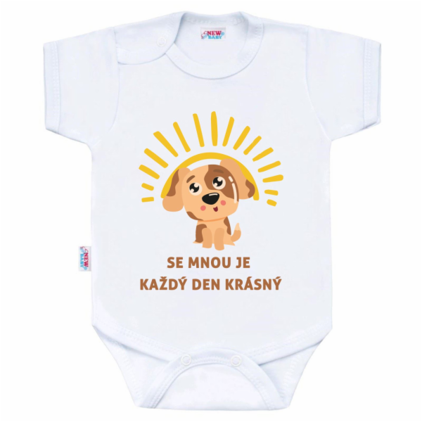 Body s potiskem New Baby SE MNOU JE KAŽDÝ DEN KRÁSNÝ