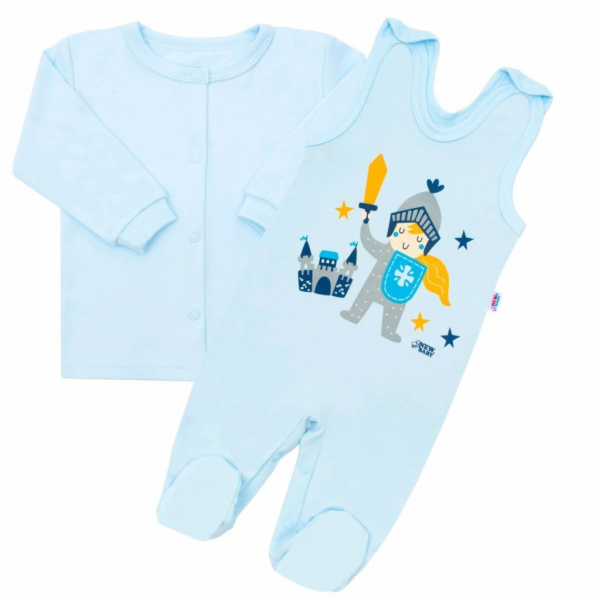 2-dílná kojenecká bavlněná soupravička New Baby Malý rytíř