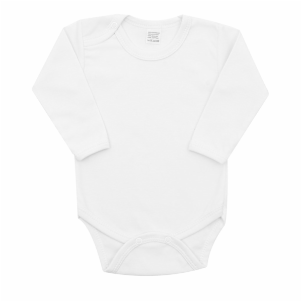 Luxusní body dlouhý rukáv New Baby - bílé