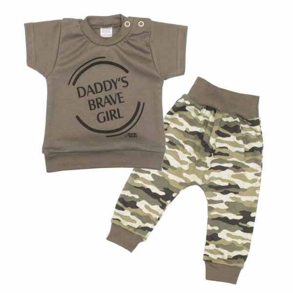 2-dílná kojenecká souprava New Baby Army girl