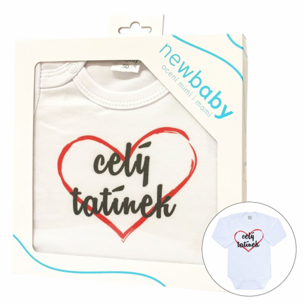Body s potiskem New Baby celý tatínek - dárkové balení