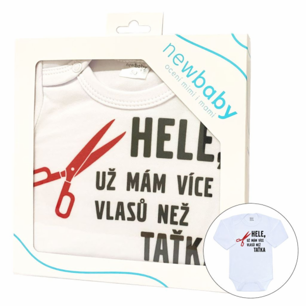 Body s potiskem New Baby Více vlasů než taťka - dárkové b...