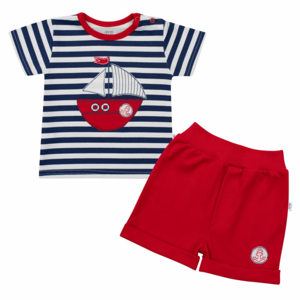 Kojenecká souprava tričko a kraťásky New Baby Marine
