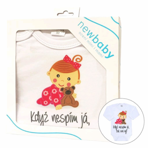 Body s potiskem New Baby Když nespím já, tak ani vy - dár...