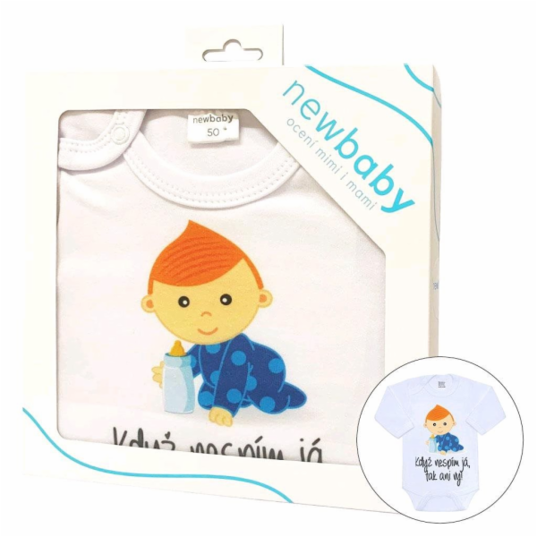 Body s potiskem New Baby Když nespím já, tak ani vy - dár...