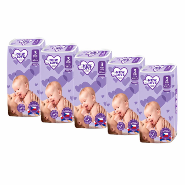 MEGAPACK Dětské jednorázové pleny New Love Premium comfor...