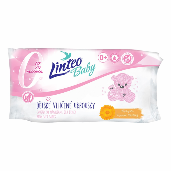 Dětské vlhčené ubrousky s měsíčkem lékařským Linteo Baby ...