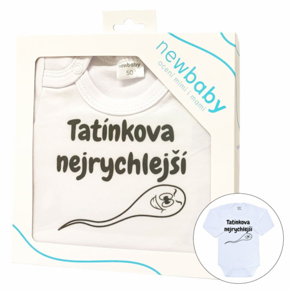 Body s potiskem New Baby Tatínkova nejrychlejší - dárkové...