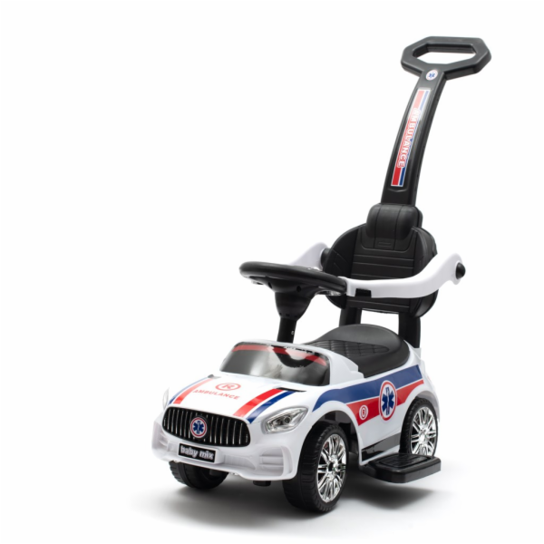 Dětské odrážedlo se zvukem a vodící tyčí Baby Mix AMBULAN...