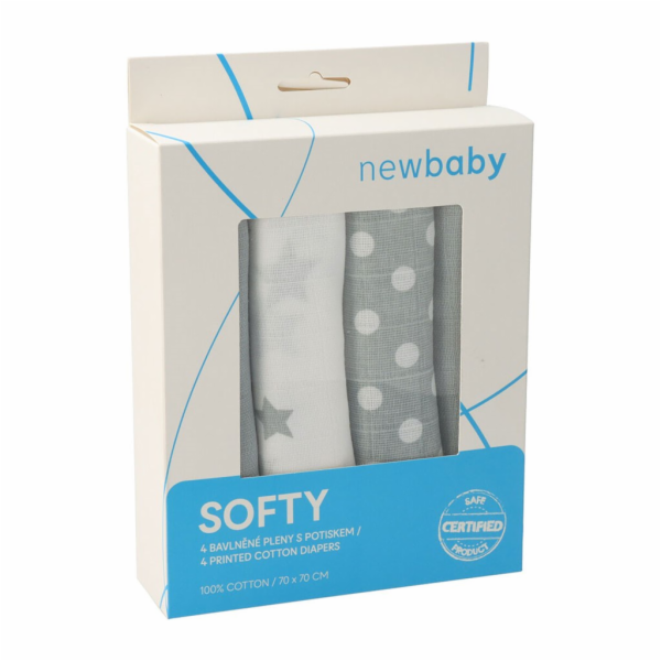 Látkové bavlněné pleny New Baby Softy s potiskem 70 x 70 ...