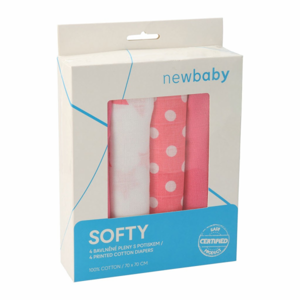 Látkové bavlněné pleny New Baby Softy s potiskem 70 x 70 ...