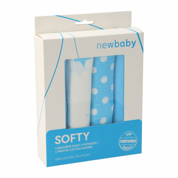 Látkové bavlněné pleny New Baby Softy s potiskem 70 x 70 ...