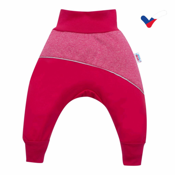 Softshellové kojenecké kalhoty New Baby růžové