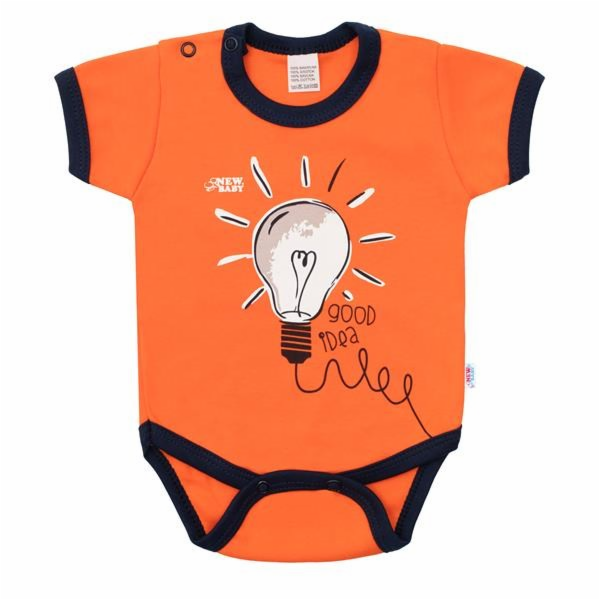 Kojenecké bavlněné body s krátkým rukávem New Baby skvělý...