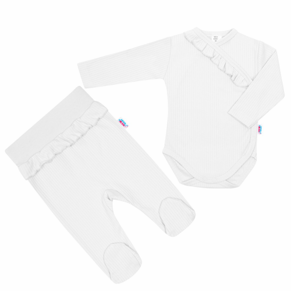 2-dílná kojenecká souprava New Baby Stripes bílá