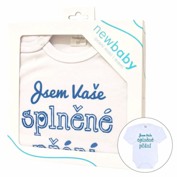 Body s potiskem New Baby Jsem Vaše splněné přání - dárkov...