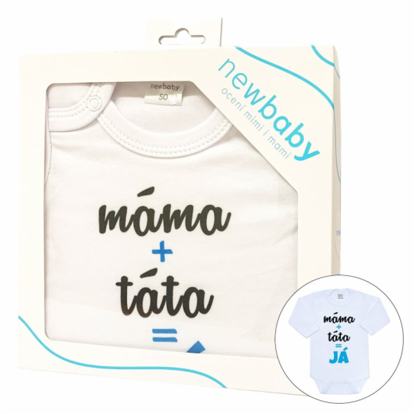 Body s potiskem New Baby máma plus táta rovná se JÁ - dár...