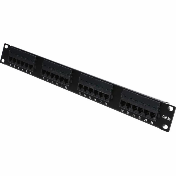 Patchpanel CAT5E UTP 24 portů