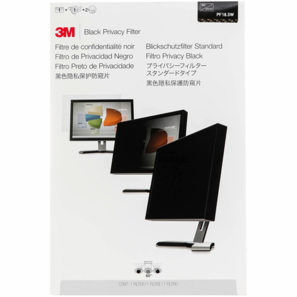3M PF185W Bezpecnostni filtr cerna pro 47,0cm (18,5 ) 16:9