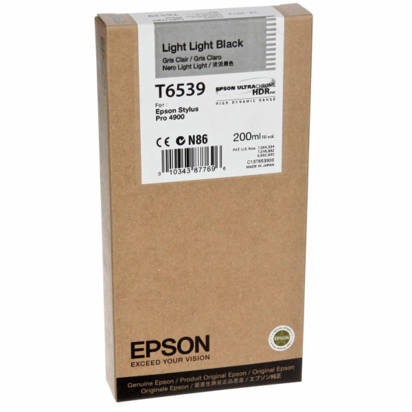 Epson cartridge svetle svetle cerna T 653 200 ml T 6539