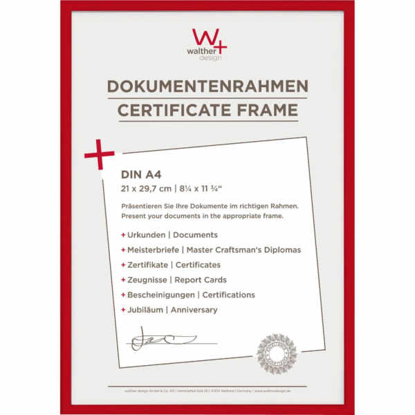 Rámeček Walther New Lifestyle 21x30 plast červený