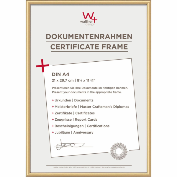 Rámeček Walther New Lifestyle 21x30 plast zlatý