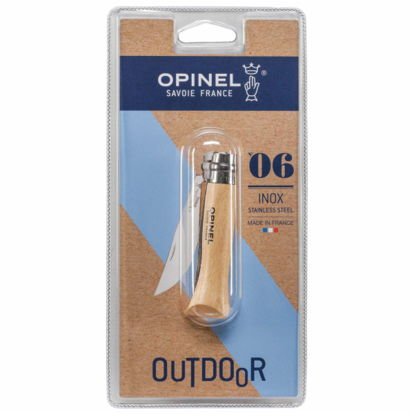 Opinel Taschenmesser No. 06 Edelstahlklinge mit Holzgriff