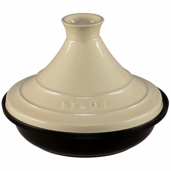 Staub Tajine 28cm rund cream, Gusseisen