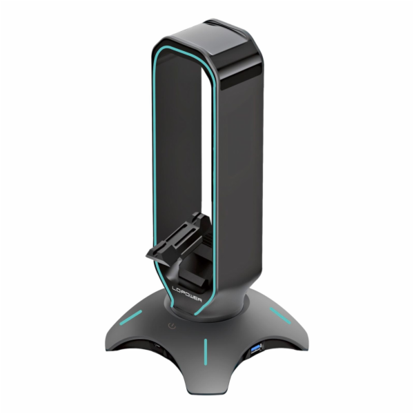 LC-Power LC-HUB-HEAD-BUNGEE USB 3.0 Hub, Kopfhörerhalter
