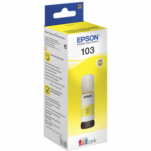 Epson inkoust žlutý 103 EcoTank (C13T00S44A10)