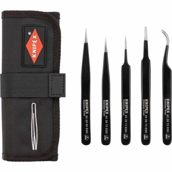 KNIPEX Universal Tweezer Set, ESD 5pcs