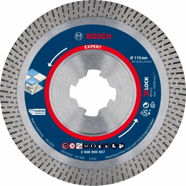 Diamantový řezací kotouč Bosch X-LOCK Expert HardCeramic,...