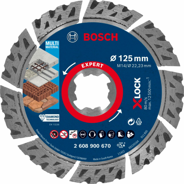 Diamantový řezací kotouč Bosch X-LOCK Expert MultiMateria...
