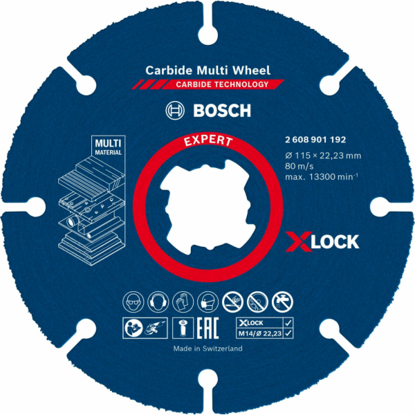 Bosch EXPERT X-LOCK Carbide MultiWheel řezací kotouč, O 1...