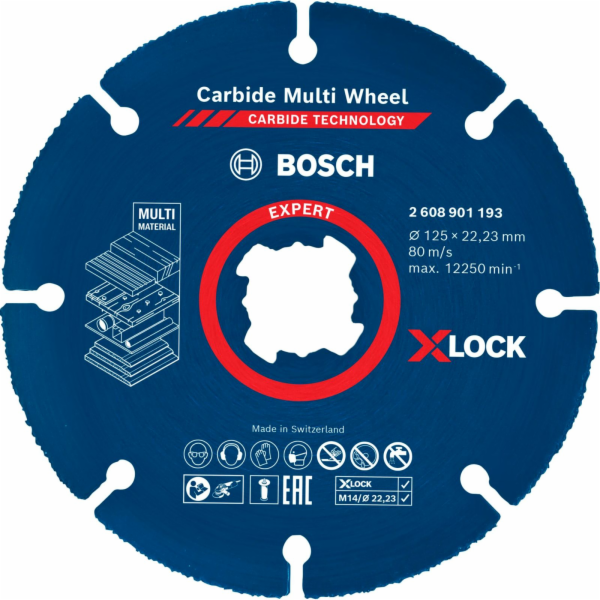 Bosch EXPERT X-LOCK Carbide MultiWheel řezací kotouč, O 1...