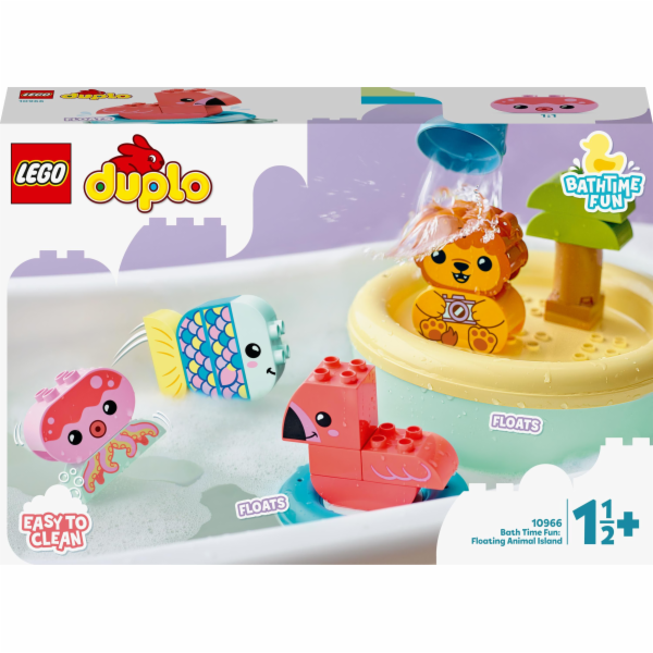 LEGO 10966 DUPLO Badewannenspaß: Schwimmende Tierinsel, K...