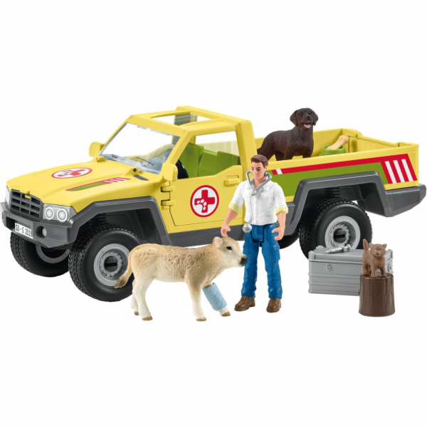 Hračka Schleich Záchranné terénní auto s veterinářem 