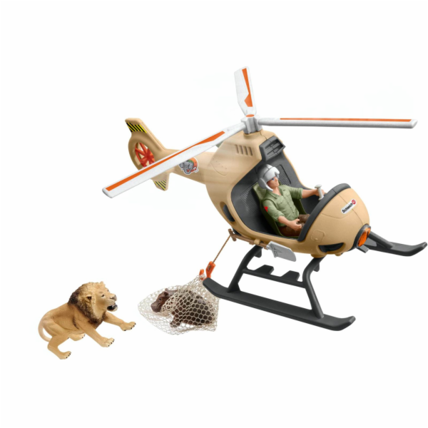 Záchrana zvířat z vrtulníku Schleich Wild Life, hračka