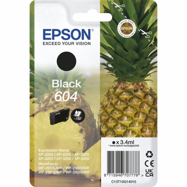 Epson 604 Singlepack - 3.4 ml - černá - originální - blis...