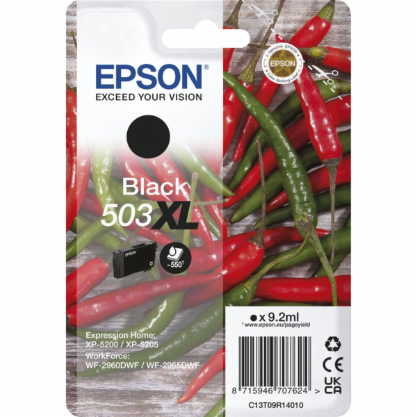 Epson 503XL Singlepack - 9.2 ml - XL - černá - originální...