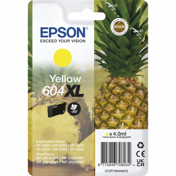 Epson Tintenpatrone yellow 604 XL                    T 10H4