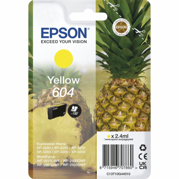 Epson 604 - 2.4 ml - žlutá - originální - blistr - inkous...