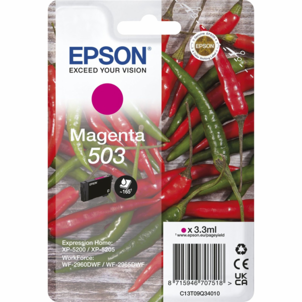 Epson 503 - 3.3 ml - purpurová - originální - blistr - in...