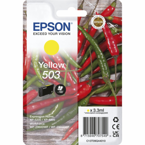 Epson 503 - 3.3 ml - žlutá - originální - blistr - inkous...
