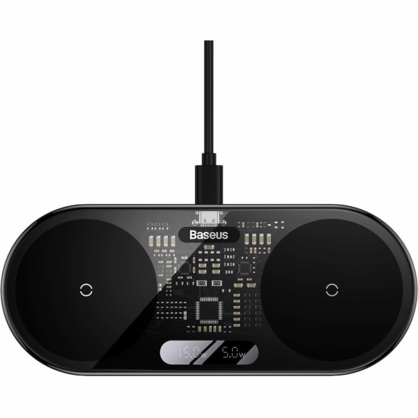 Baseus WXSX010101 LED Display 2in1 Bezdrátová Nabíječka 2...